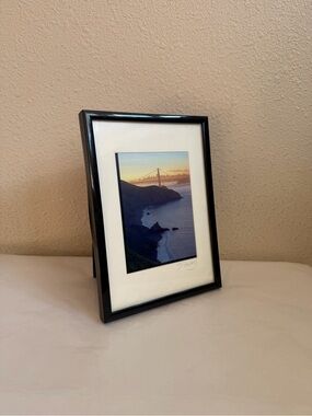 Dooley Signed Golden Gate Bridge Sunset Color Photograph Framed 5x7 Landscape
